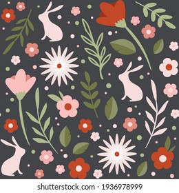 easter seamless patterns. Spring pattern for banners, posters, cover design templates, social media stories wallpapers and greeting cards. vector illustration