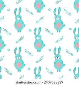Easter seamless patterns. Spring pattern for banners, posters, cover design templates, social media stories wallpapers and greeting cards.