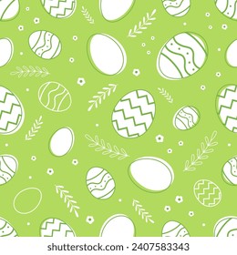 Easter seamless patterns. Spring pattern for banners, posters, cover design templates, social media stories wallpapers and greeting cards.