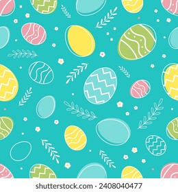 Easter seamless patterns. Spring pattern for banners, posters, cover design templates, social media stories wallpapers and greeting cards.