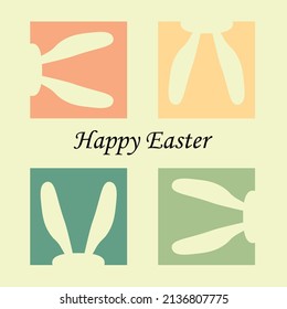 Easter series vector, vector of easter bunny. Good for icons or symbols.
