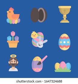 Ilustración vectorial de los iconos de conjunto de Semana Santa