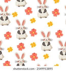 Easter set o of decorations, seamless pattern. Vtctor Easter decorations.Background, elements