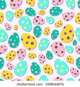 easter set pattern of eggs