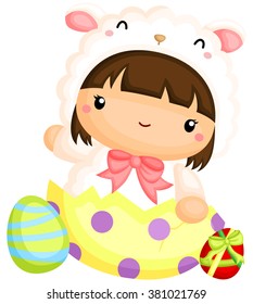Easter Sheep Girl