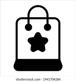 Easter shopping flat line icon                      