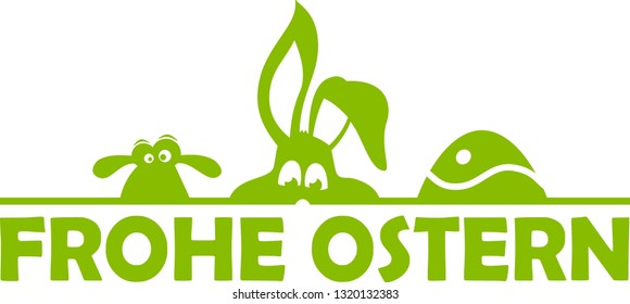 Easter Silhouette Bunny and Eggs
