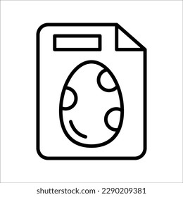 Easter simple line icon. Outline stroke of object. Linear sign pack. Perfect for web and mobile applications.