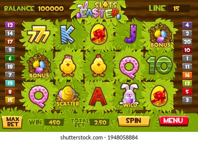 Easter slots, garden slots for GUI games.