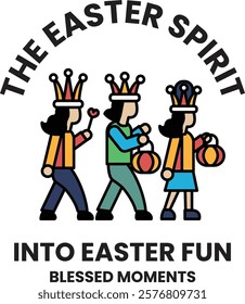 The Easter Spirit is a group of people walking together