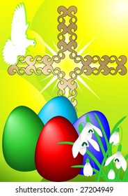 easter spring card vector