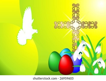 easter spring composition vector