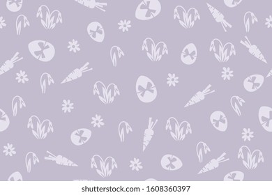 Easter spring holiday background with eggs,snowdrop and carrot
