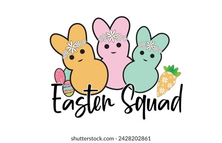 Easter Squad Retro T-Shirt Sublimation Design