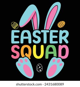 Easter Squad Shirt design bunny shirt  svg