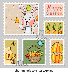 Easter stamps, set