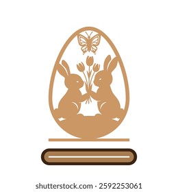 Easter Stand Decor  Laser Cut Template for Cutting machine. Easter wooden home decor template.