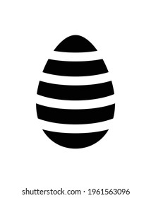 Easter stripes decoration above egg icon