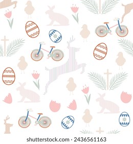 Easter Stripes Seamless pattern vector design