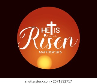 Easter Sunday church poster template. Celebrate the resurrection, invitation design for Easter worship service.