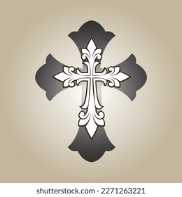 Easter Sunday | He is risen |Christian cross. Church Jesus sign, crosses crucifix silhouette. Holy graphic and orthodox symbols, religious vector collection. cave and calvary
easter Sunday.