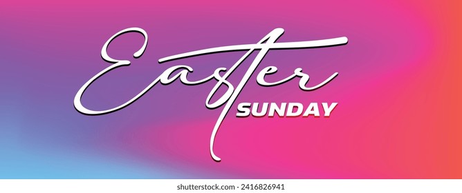 Easter Sunday, Holy week - calligraphy poster. Celebrate