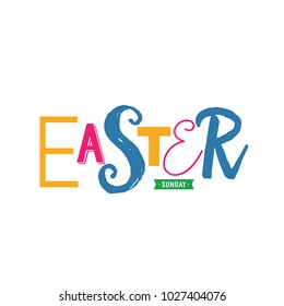 Easter Sunday Lettering with Creative Font