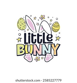 Easter Sunday little cute bunny design, Happy Easter Sunday cute bunny family design