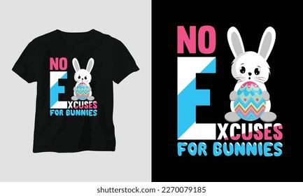 Easter Sunday T shirt vector template with bunny