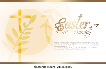 Easter Sunday Theme Design For Background, Poster, Banner, Cover. Vector File.