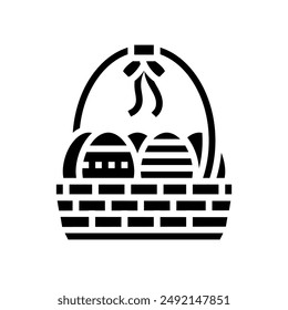 easter sunday usa holiday glyph icon vector. easter sunday usa holiday sign. isolated symbol illustration