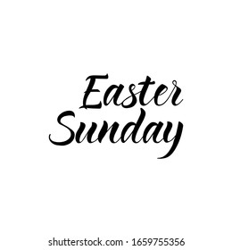 Easter Sunday. Vector illustration. Lettering. Ink illustration.