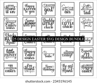 Easter SVG Design Bundle,  Easter SVG Quotes , Free Bundle, Retro Easter Design