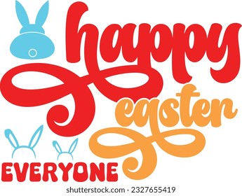 Easter Svg design retro and eps file