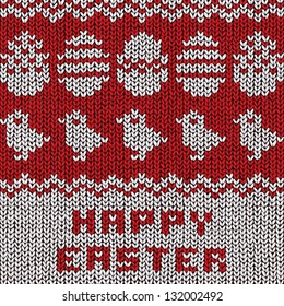 Padrão do suéter de Páscoa, ilustração do vetor eps10