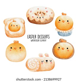 Easter sweets, Easter desserts, vector illustration