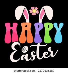 Easter T shirt design, Bunny Easter T Shirt, Happy Easter day T-Shirt,  Happy easter t-shirt design, Colorful Bunny t shirt