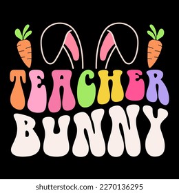 Easter T shirt design, Bunny Easter T Shirt, Happy Easter day T-Shirt,  Happy easter t-shirt design, Colorful Bunny t shirt