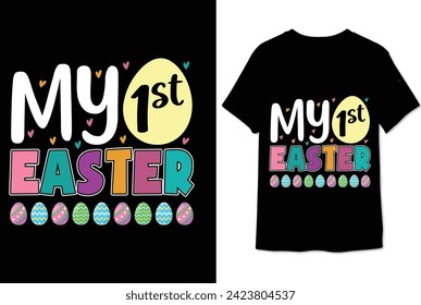 easter t shirt design bunny eggs