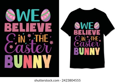 easter t shirt design bunny eggs