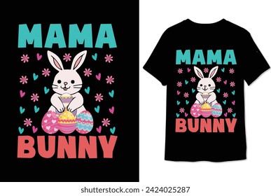 easter t shirt design bunny eggs