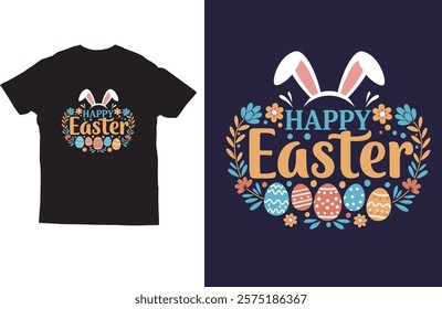 Easter t shirt design vector