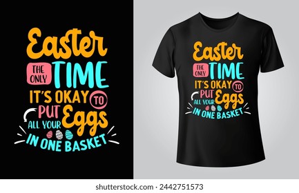 Easter T Shirts Typography Design For Black Shirt Vector, PNG, Print Ready