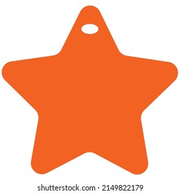 Easter tag with star shape label in pastel color Vector