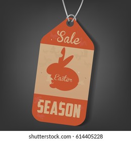 Easter Tag. Vintage. Vector illustration