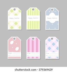 Easter tags with eggs and typography