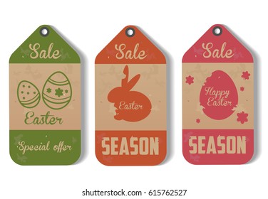 Easter Tags. Vector illustration