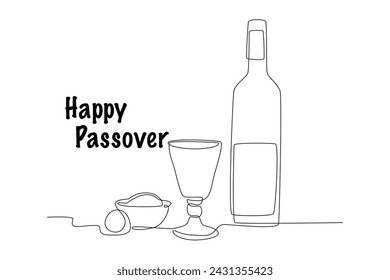 Easter is taken from the Hebrew word Pesah. Passover one-line drawing