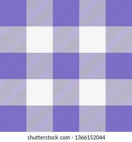 Easter Tartan plaid. Scottish pattern in purple and white cage. Scottish cage. Traditional Scottish checkered background. Seamless fabric texture. Vector illustration