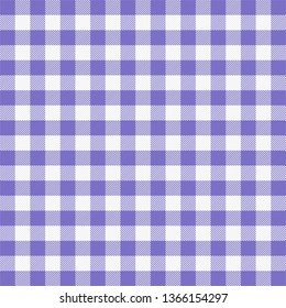 Easter Tartan plaid. Scottish pattern in purple and white cage. Scottish cage. Traditional Scottish checkered background. Seamless fabric texture. Vector illustration